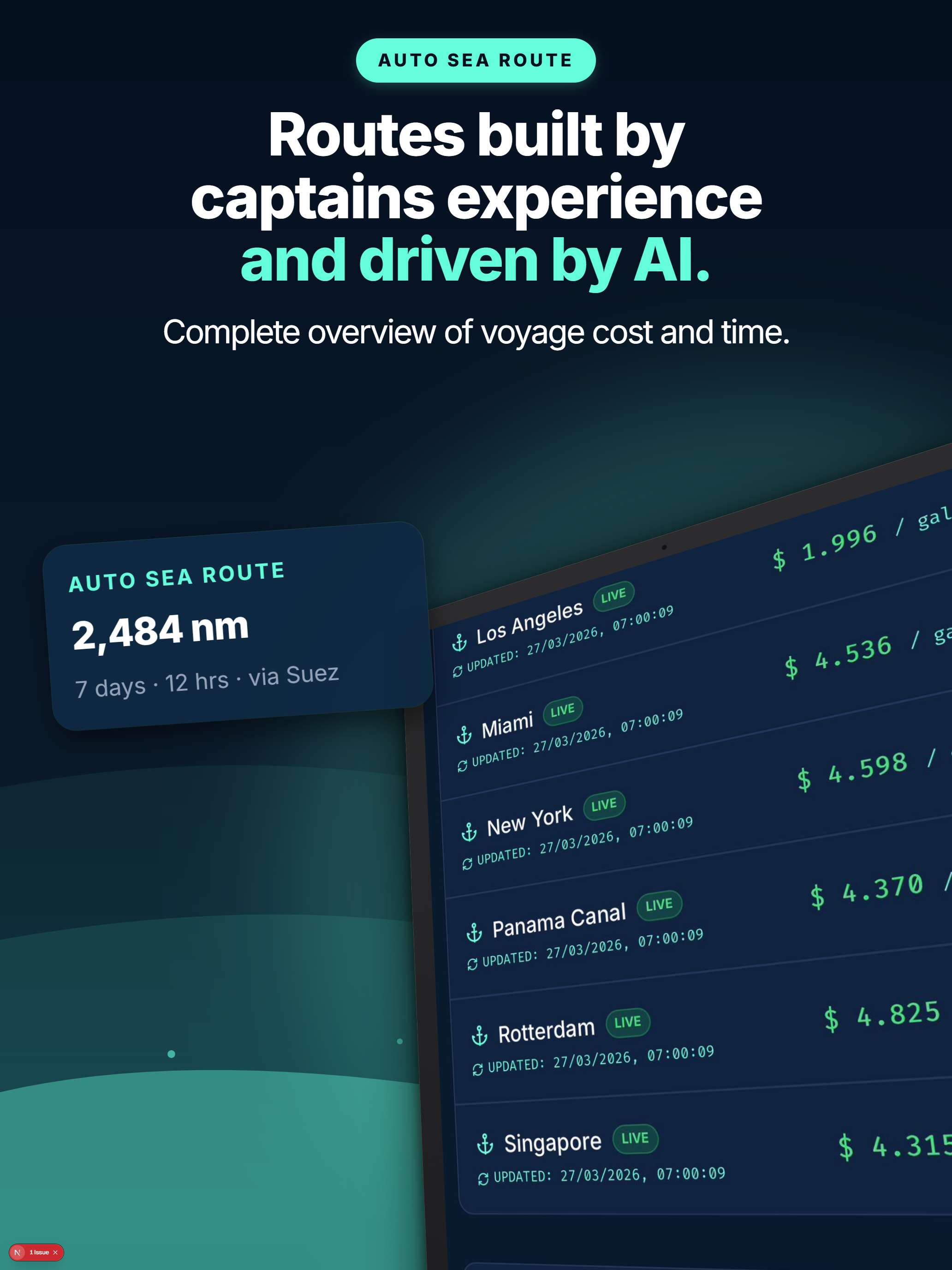 Routes built by AI and captains experience